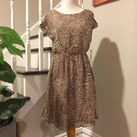 Alice+Olivia Animal Print Silk Dress - Picture 1 of 6